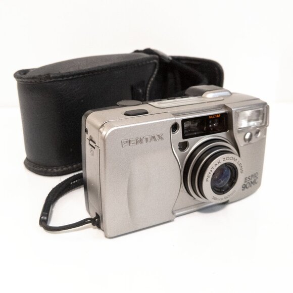 Pentax Other - PENTAX ESPIO 90MC Point & Shoot 35mm Film Camera JAPAN w/ Leather Case TESTED